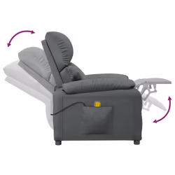 VidaXL 348470 sedia massaggiante elettrica Grigio - Vista aggiuntiva 7