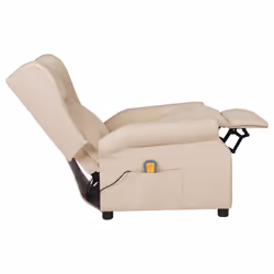 VidaXL 348525 sedia massaggiante elettrica Crema - Vista aggiuntiva 5