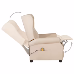 VidaXL 348525 sedia massaggiante elettrica Crema - Vista aggiuntiva 6