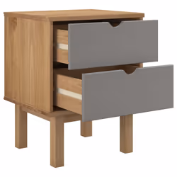 VidaXL 348577 comodino Marrone, Grigio - Vista aggiuntiva 4