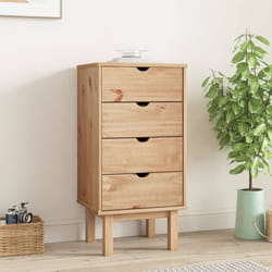 vidaXL Cassettiera OTTA 45x39x90 cm in Legno Massello di Pino