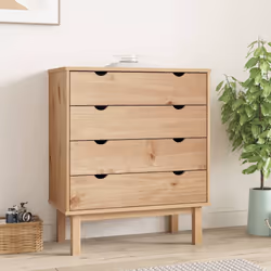 Cassettiera OTTA 76,5x39,5x90 cm in Legno Massello di Pinocod mxl 78221