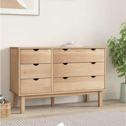 vidaXL Cassettiera OTTA 111x43x73,5 cm cm in Legno Massello di Pino