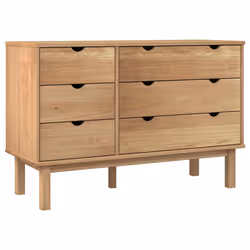 vidaXL Cassettiera OTTA 111x43x73,5 cm cm in Legno Massello di Pino - Vista aggiuntiva 2