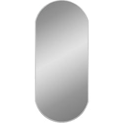 Specchio da Parete Argento 80x35 cm Ovale Vidaxl