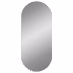 Specchio da Parete Argento 100x45 cm Ovalecod mxl 71554 - Vista aggiuntiva 2