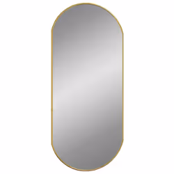 Specchio da Parete Dorato 80x35 cm Ovalecod mxl 119513 - Vista aggiuntiva 2