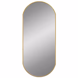 Specchio da Parete Dorato 80x35 cm Ovalecod mxl 119513 - Vista aggiuntiva 3