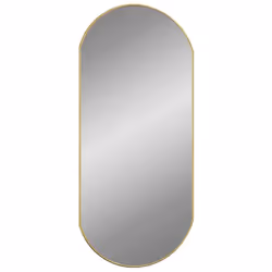 Specchio da Parete Dorato 90x40 cm Ovalecod mxl 119515 - Vista aggiuntiva 2