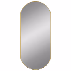 Specchio da Parete Dorato 90x40 cm Ovalecod mxl 119515 - Vista aggiuntiva 3