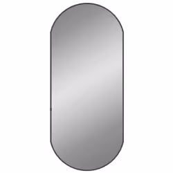 Specchio da Parete Nero 80x35 cm Ovalecod mxl 71555 - Vista aggiuntiva 2