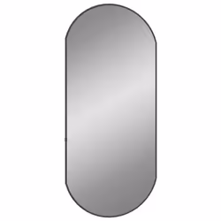 Specchio da Parete Nero 80x35 cm Ovalecod mxl 71555 - Vista aggiuntiva 3