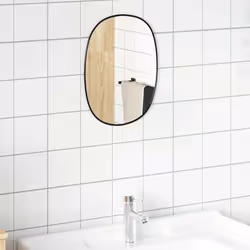 vidaXL Specchio da Parete Nero 40x30 cm - Vista aggiuntiva 3
