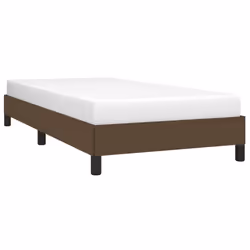 vidaXL Giroletto senza Materasso Marrone Scuro 80x200 cm Tessuto - Vista aggiuntiva 3