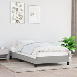 vidaXL Giroletto senza Materasso Grigio Chiaro 90x190 cm Tessuto