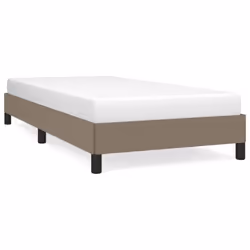 vidaXL Giroletto senza Materasso Tortora 90x190 cm Tessuto - Vista aggiuntiva 2