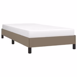 vidaXL Giroletto senza Materasso Tortora 90x190 cm Tessuto - Vista aggiuntiva 3