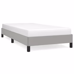 vidaXL Giroletto senza Materasso Grigio Chiaro 90x200 cm Tessuto - Vista aggiuntiva 2