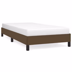 vidaXL Giroletto senza Materasso Marrone Scuro 90x200 cm Tessuto - Vista aggiuntiva 2