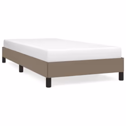 vidaXL Giroletto senza Materasso Tortora 100x200 cm in Tessuto - Vista aggiuntiva 2