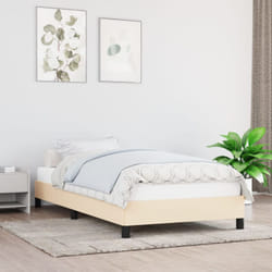 Letto adulto, Giroletto, Letto singolo Crema 100x200 cm in Tessuto Vidaxl