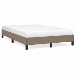 vidaXL Giroletto senza Materasso Tortora 120x200 cm Tessuto - Vista aggiuntiva 2