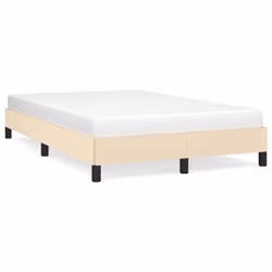 vidaXL Giroletto senza Materasso Crema 120x200 cm Tessuto - Vista aggiuntiva 2