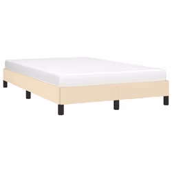 vidaXL Giroletto senza Materasso Crema 120x200 cm Tessuto - Vista aggiuntiva 3
