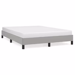 vidaXL Giroletto senza Materasso Grigio Chiaro 140x190 cm Tessuto - Vista aggiuntiva 2