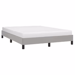 vidaXL Giroletto senza Materasso Grigio Chiaro 140x190 cm Tessuto - Vista aggiuntiva 3