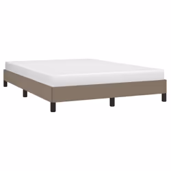 vidaXL Giroletto senza Materasso Tortora 140x190 cm in Tessuto - Vista aggiuntiva 3