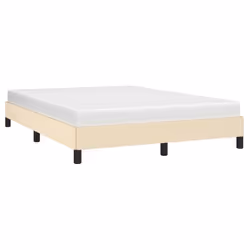 vidaXL Giroletto senza Materasso Crema 140x190 cm in Tessuto - Vista aggiuntiva 3