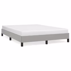 vidaXL Giroletto senza Materasso Grigio Chiaro 140x200 cm Tessuto - Vista aggiuntiva 2