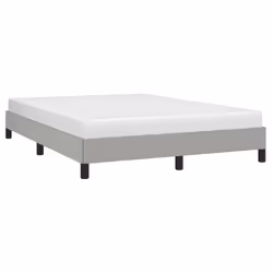 vidaXL Giroletto senza Materasso Grigio Chiaro 140x200 cm Tessuto - Vista aggiuntiva 3