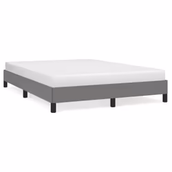 vidaXL Giroletto senza Materasso Grigio Scuro 140x200 cm Tessuto - Vista aggiuntiva 2