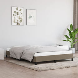 vidaXL Giroletto senza Materasso Tortora 140x200 cm in Tessuto