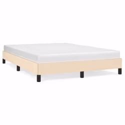 vidaXL Giroletto senza Materasso Crema 140x200 cm in Tessuto - Vista aggiuntiva 2