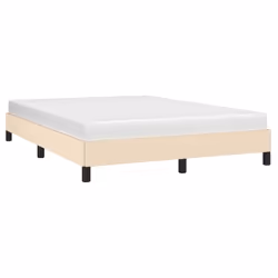 vidaXL Giroletto senza Materasso Crema 140x200 cm in Tessuto - Vista aggiuntiva 3