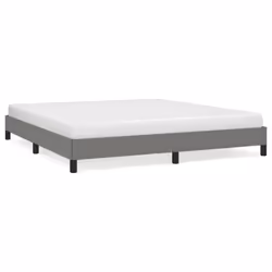 vidaXL Giroletto senza Materasso Grigio Scuro 160x200 cm Tessuto - Vista aggiuntiva 2