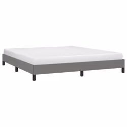vidaXL Giroletto senza Materasso Grigio Scuro 160x200 cm Tessuto - Vista aggiuntiva 3
