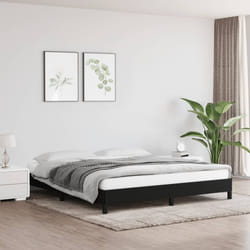 vidaXL Giroletto senza Materasso Nero 160x200 cm in Tessuto
