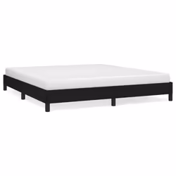 vidaXL Giroletto senza Materasso Nero 160x200 cm in Tessuto - Vista aggiuntiva 2