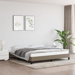 vidaXL Giroletto senza Materasso Tortora 160x200 cm in Tessuto