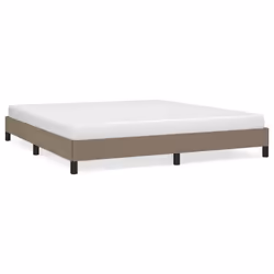 vidaXL Giroletto senza Materasso Tortora 160x200 cm in Tessuto - Vista aggiuntiva 2