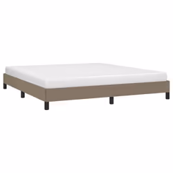 vidaXL Giroletto senza Materasso Tortora 160x200 cm in Tessuto - Vista aggiuntiva 3