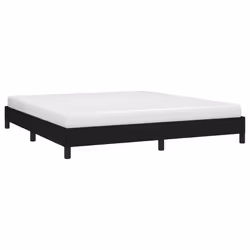 vidaXL Giroletto senza Materasso Nero 180x200 cm in Tessuto - Vista aggiuntiva 3