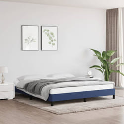 Letto adulto, Giroletto, Letto matrimonial Blu 180x200 cm in Tessuto Vidaxl