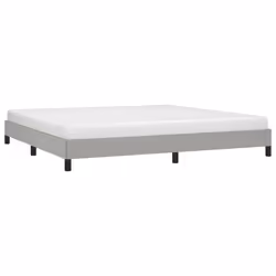 vidaXL Giroletto senza Materasso Grigio Chiaro 200x200 cm Tessuto - Vista aggiuntiva 3
