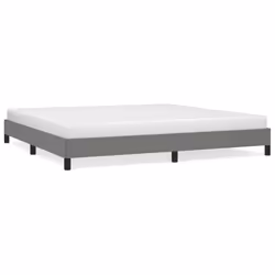 vidaXL Giroletto senza Materasso Grigio Scuro 200x200 cm Tessuto - Vista aggiuntiva 2