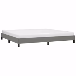 vidaXL Giroletto senza Materasso Grigio Scuro 200x200 cm Tessuto - Vista aggiuntiva 3